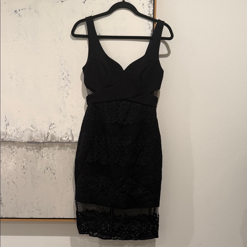 Forever New Black Lace Mini Dress